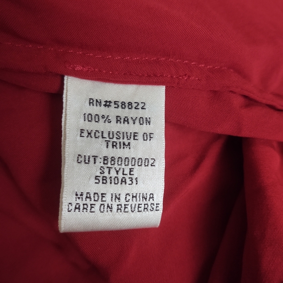 Sophie Max women's Red long sleeve blouse size S - Picture 11 of 11